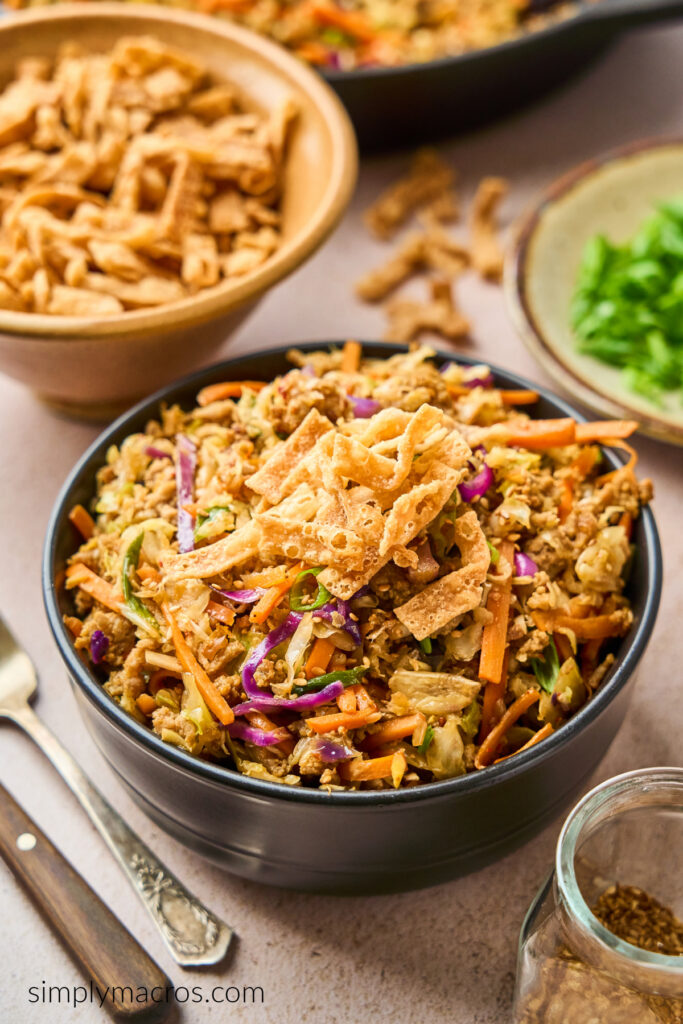 egg roll in a bowl recipe fully cooked and ready to eat. 