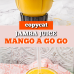 Jamba Juice mango a go go copycat recipe.