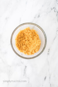 brown sugar in the mixing bowl.