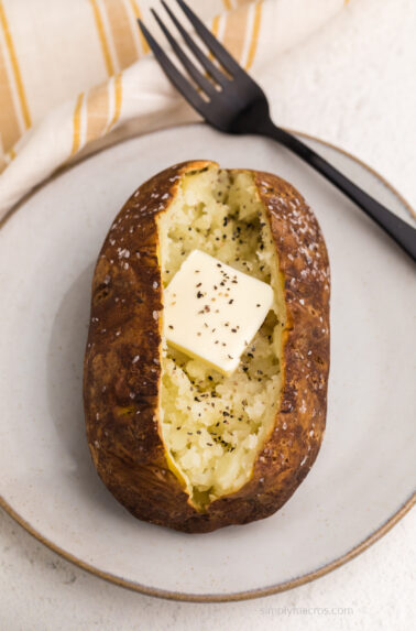 baked potato on a plate