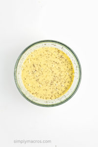 chia seeds added to the mango mixture.