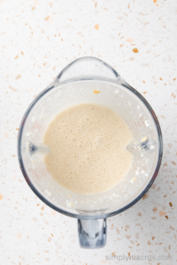 Sauce ingredients blended until smooth.