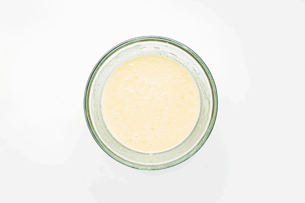 Ingredients mixed together until smooth. 
