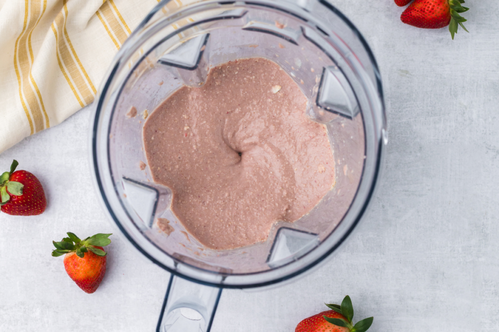 Ingredients blended together in a high speed blender. 